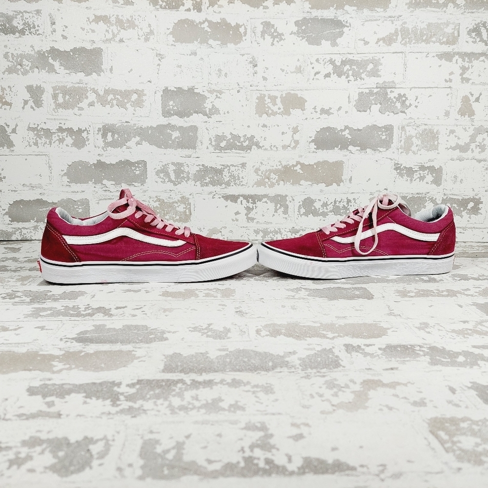 Vans Off the Wall Low Old Skool Rumba Red Suede Skateboard Sneakers C395 - Picture 7 of 11